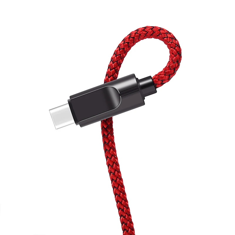 Для Тип usb C Быстрый зарядный кабель для передачи данных в нейлоновой линией мобильный телефон Android кабели 2.5A 1 м Быстрая зарядка Тип-C кабель для Xiaomi