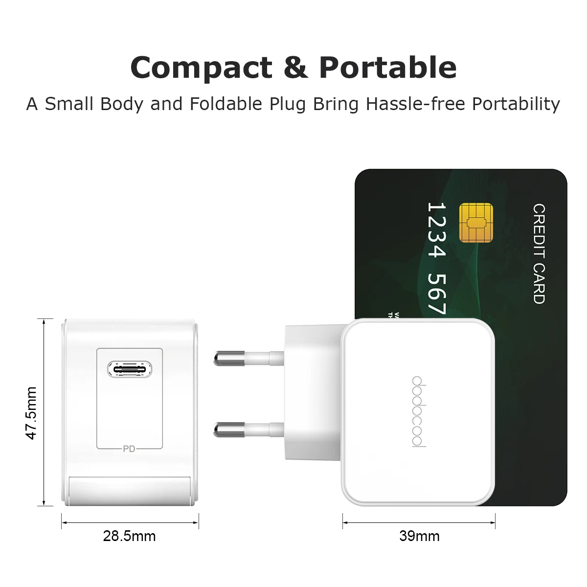 Dodocool 18 Вт usb type-C настенное зарядное устройство переносной адаптер с доставкой питания для iPad Pro/iPhone XS XR XS MAX/Switch