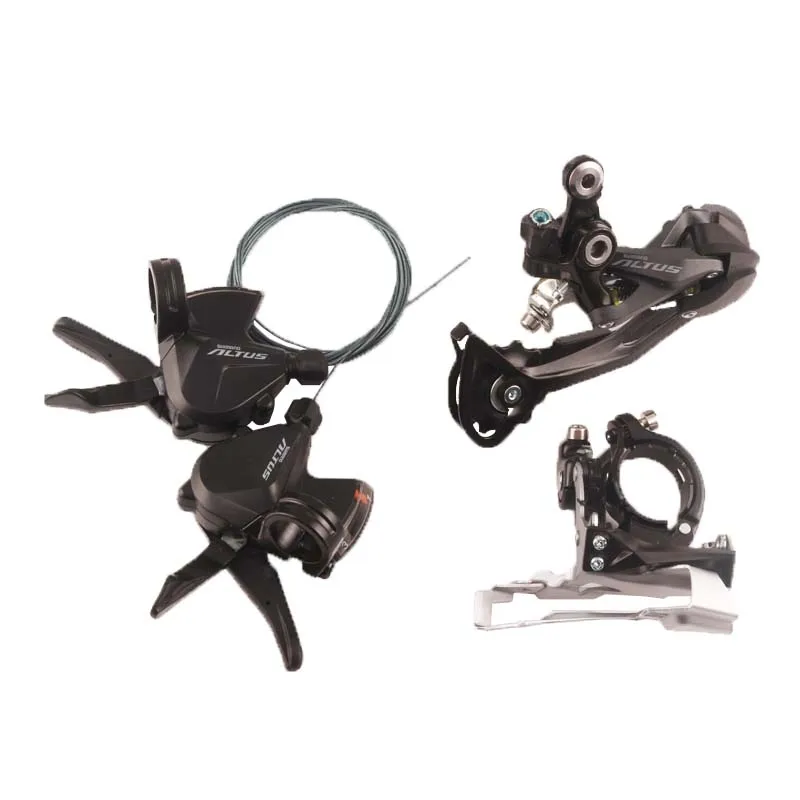 Shimano M2000 9 скоростная группа MTB горный велосипед задний внешний кабель переключения передач рычаги+ передний переключатель+ задний+ переключатель - Цвет: M2000