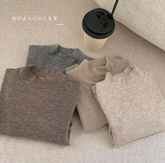 New Girls Boys T-Shirt Autumn Winter Cotton Fashion Kids Top 1-6t PP49