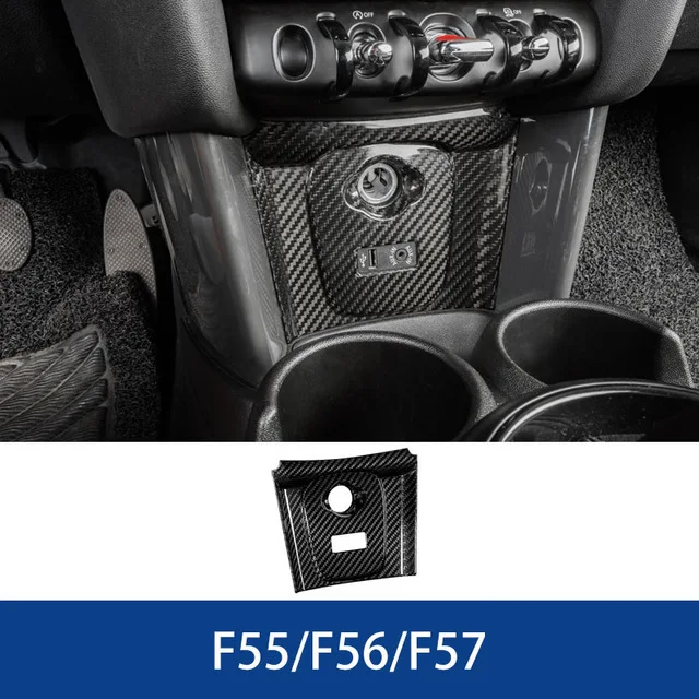 Защитная крышка из углеродного волокна для MINI Cooper F54 F55 F56 F57 F60 автомобильные аксессуары интерьерный декоративный автомобильный стикер автоклеи - Название цвета: carbon fiber-07