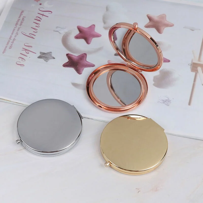 

Vintage alloy Mirror folded makeup compact pocket magnifying cosmetic