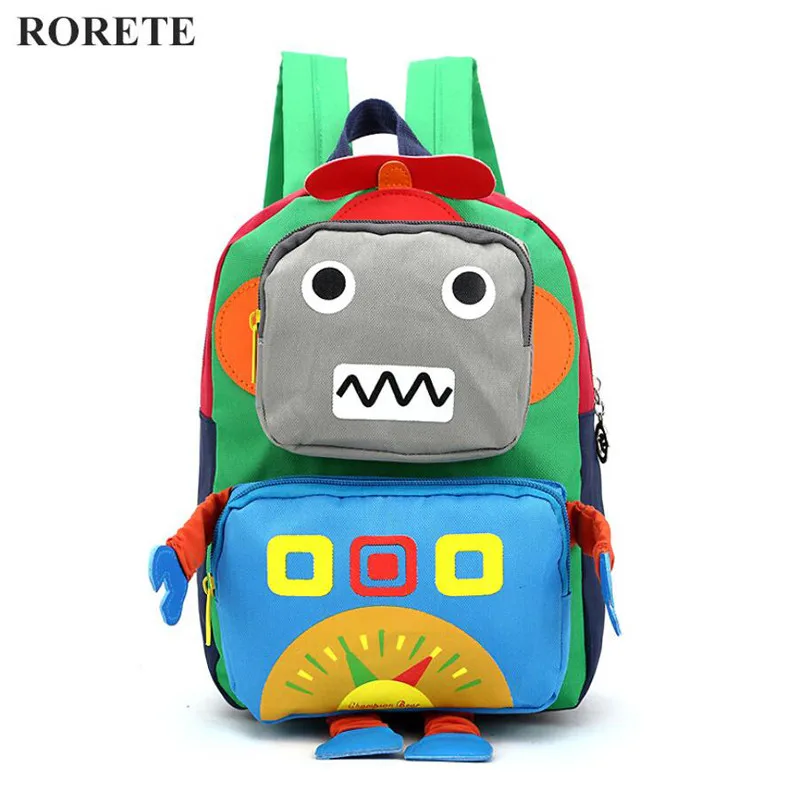 

3D Cartoon kids Bag Robot mochila children backpacks kindergarten backpack child school bags Satchel for baby boys and girls
