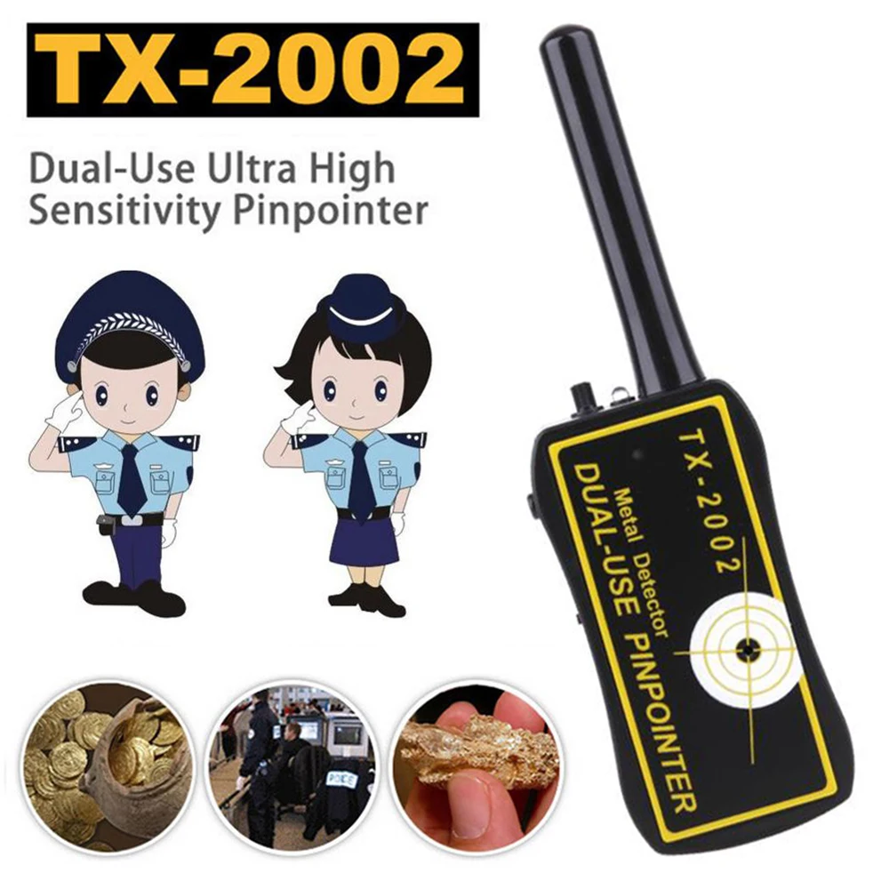 TX-2002 водонепроницаемый ручной детектор металла чувствительность Pinpointer зонд Finder двойного назначения вал оболочка портативный