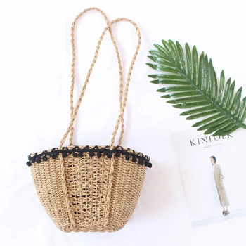 

2020 Summer New Crossbody Straw Bag Women Hollow Semi-circular Beach Bag Casual Hand-woven Hobos Shoulder Messenger Bags handbag