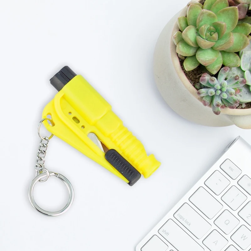 

Car Auto Security Hammer Glass Window Cutter Escape Hammer Style Keychain Key Ring Life Saving Hammer Accessories