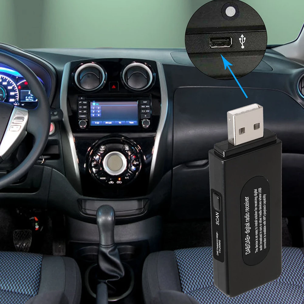 Радиоприемник для динамика цифровой местный поиск автомобиля u-диск мини USB порт с антенной RDS Led универсальный DAB адаптер портативный