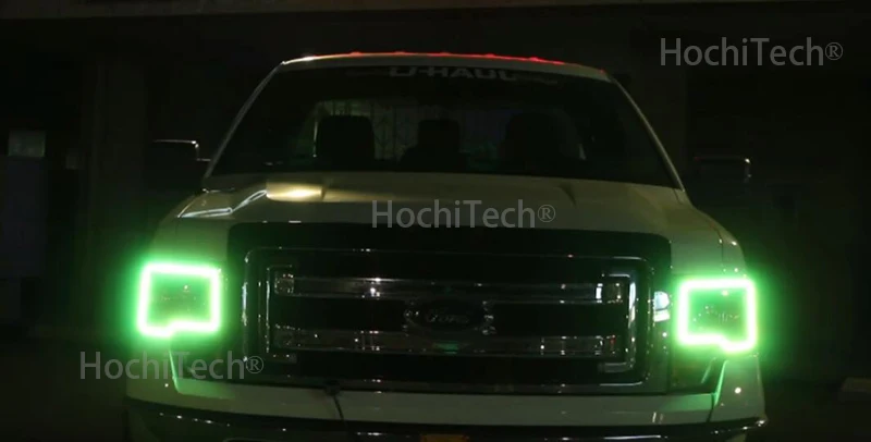 For Ford F-150 F150 2009- Excellent IR Controller Multi-Color Ultra bright RGB LED Angel Eyes Halo Ring kit
