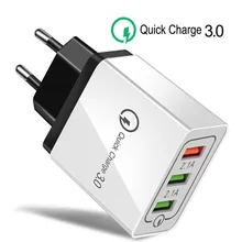 USB зарядное устройство Quick Charge 3,0 QC3.0 для телефона, быстрое настенное зарядное устройство для samsung S8 S9 Xiaomi Mi 8 huawei, зарядное устройство для мобильных телефонов s Tablet