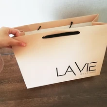 500 шт./лот, роскошная бумажная сумка для одежды, Подарочная сумка для покупок, плотная бумага, печать логотипа, индивидуальный цвет, розовый, черный