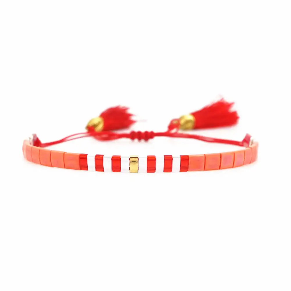 Go2boho браслет для женщин MIYUKI Tila бусины браслеты Pulseira Mujer Moda кисточкой ювелирные изделия богемный Летний Пляжный Бохо ручной работы - Окраска металла: DSC07787