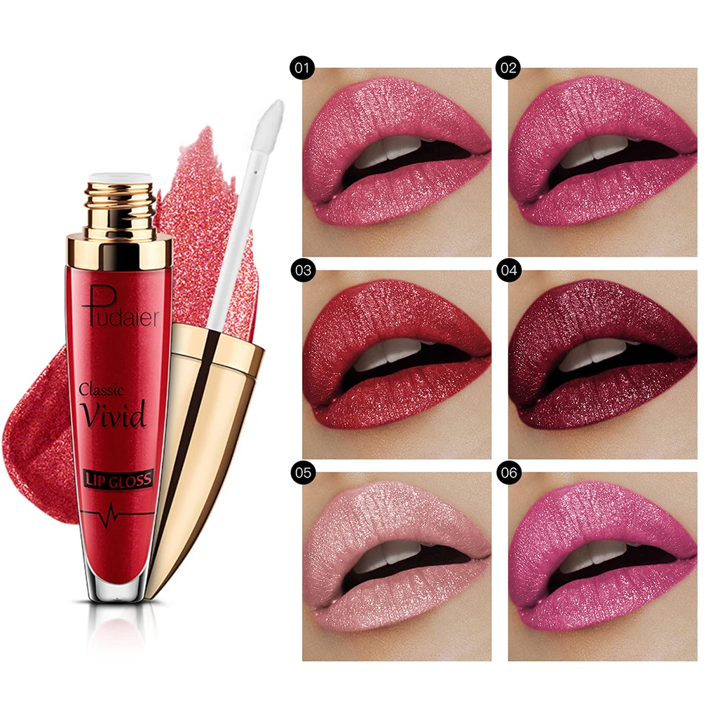 

BGVfiveWomen Multi Colors Long Lasting Glossy Liquid Lipstick No Fade Moisturizing Lip Gloss Tint Stain Lips Makeup