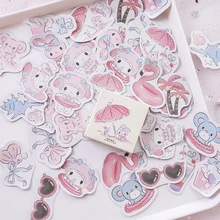 

45Pcs/Box Cute Cartoon Animal Stickers School Diary Notebook DIY Decorative Stickers Stationery Wholesale MDNG