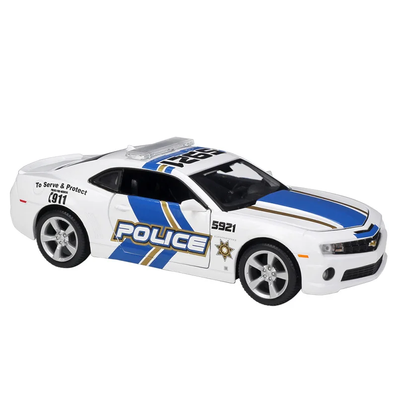 

1:24 2010 Chevrolet Chevy Camaro Police Luxury Vehicle Diecast Pull Back Cars Model Toy Collection Xmas Gift