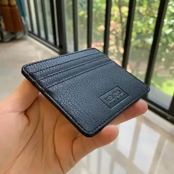 

Microfiber Leather Sweet Candy Color Business Card Holder Women's Solid Color Pattern Pickup Package ID/IC Card Case