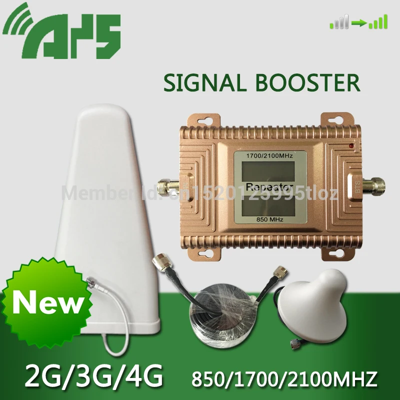 CDMA AWS 850 1700 2100 трехчастотный Усилитель сотового сигнала телефона 2G 3G 4G LTE|Усилители