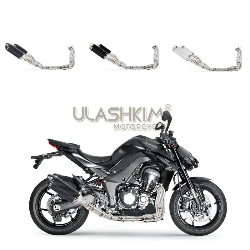 Полная выхлопная система мотоцикла без шнуровки для kawasaki Z1000 Z1000R Z1000J Ninja1000 2010- Модифицированная средняя Соединительная труба
