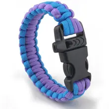 Семь основных зонтик Веревка плетение выживания свисток спасательный аварийный зонтик веревка Паракорд браслеты спасательный браслет на запястье