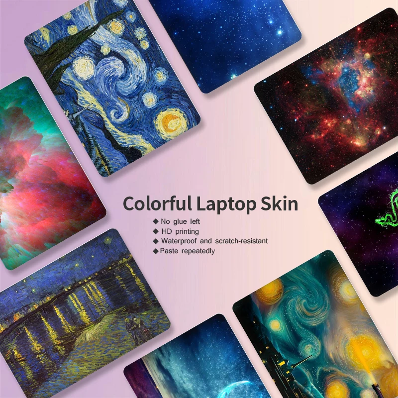 Color Splicing Cover Laptop Sticker Diy Notebook Skin Waterproof Ins Style  For Dell/asus/huawei/hp/lenovo 12/13/14/15/17 Inch - Laptop Skins -  AliExpress