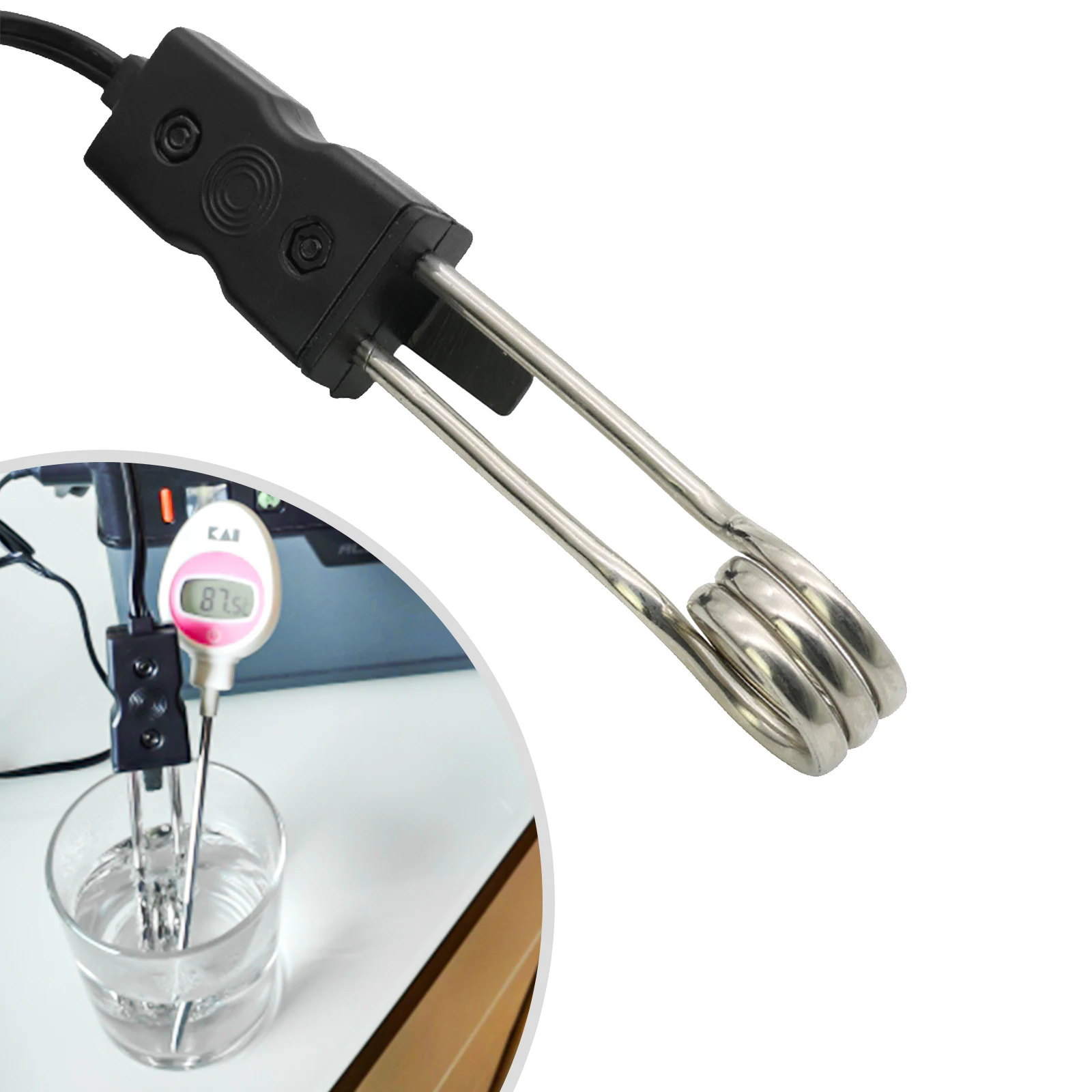 

12/24V Portable Universal Car Electric Immersion Water Heater for Travel Camping Tea Coffee Immersion Heater Drink Boiler