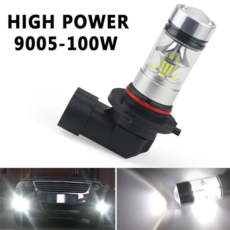 

Dropshipping Fog Light 100W 9005 HB3 Front Daytime Running Car Light 2323 LED Driving Bulb Motorcycle Car Interior Accessories