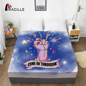 

Miracille Encourage Words Mattress Printed Anti Mites Cool Custom Mattress Pad Bed Covers Sheet Bed Mattress Sleek Topper Home