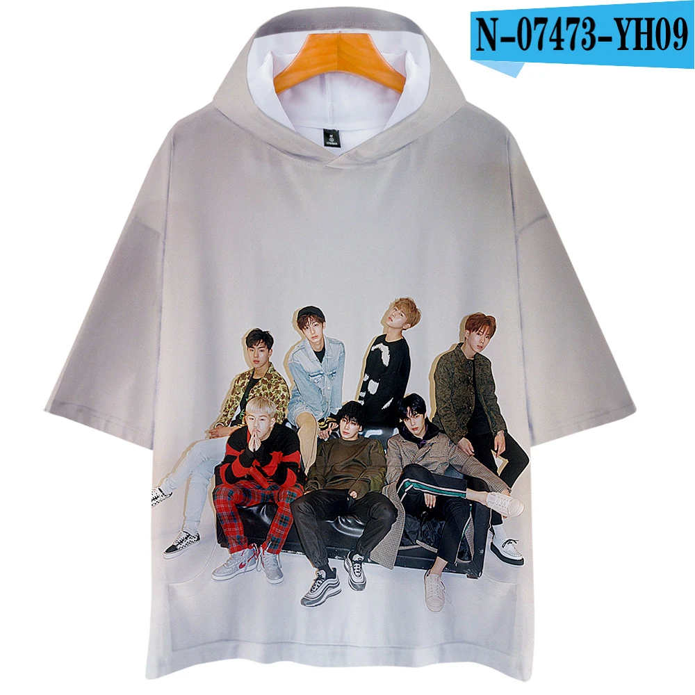 MONSTA X 3D принт модный Косплей Повседневный короткий рукав толстовки футболки - Цвет: Золотой
