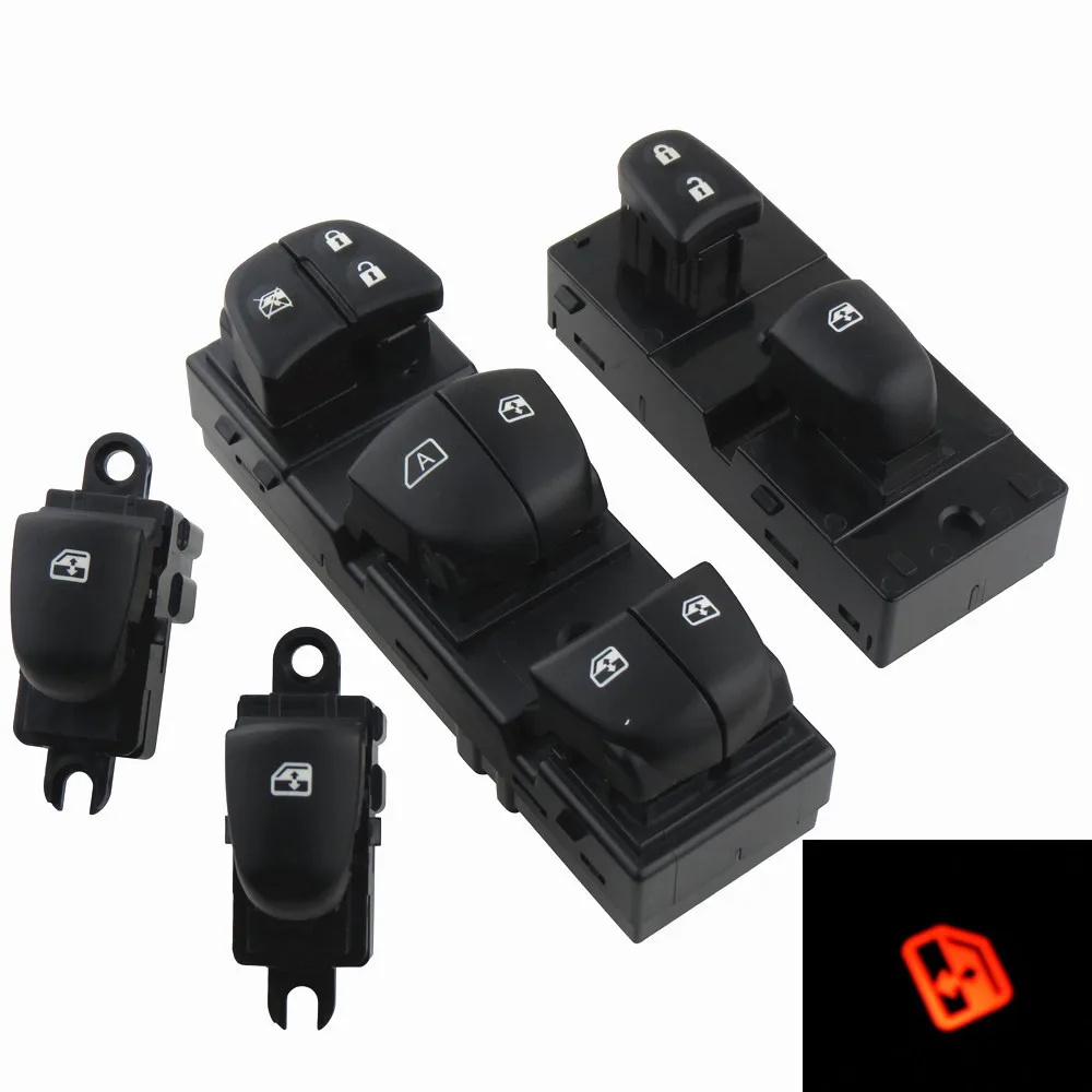Red light 25411-1KL5A 254011KA0A 25401-1KA0B Window Master Control Switch for Nissan Qashqai Altima Sylphy Tiida X-Trail | Автомобили и