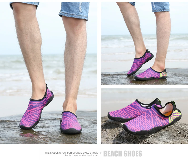 Модные кроссовки, быстросохнущие, унисекс, акваобувь, водонепроницаемая обувь для пляжа, мужская обувь, женская обувь, дизайн резиновой подошвы, для йоги, бега
