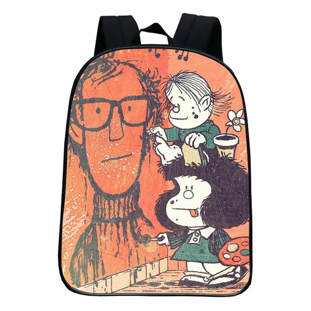 

Рюкзак Mafalda для студентов, школьные ранцы, сумки для мальчиков и девочек, модный рюкзак с мультяшными комиксами, детский рюкзак