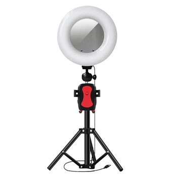 

New 22Cm Ring Light Photography LED Selfie Lighting & Mirror with Height 105Cm Tripod for Makeup Video Live Stream
