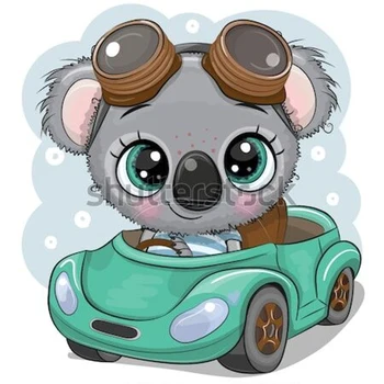 

2020 3D New DIY Koala Driving Car Metal Cutting Dies Cartoon Animal Scrapbooking For 3D Paper Decorative Embossing Stencil Cards