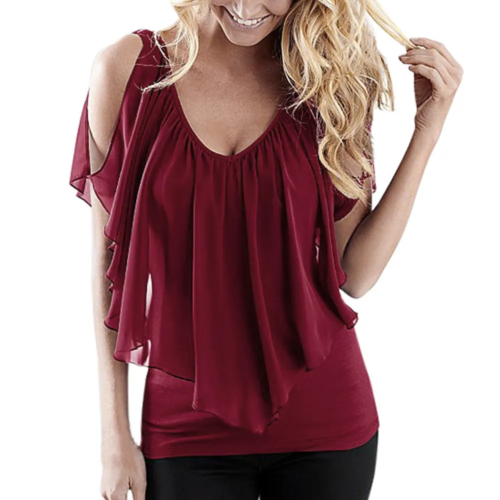 Harajuku T Shirt Women Summer Irregular Tee Shirt Femme Off Shoulder Shirts Mesh Top Female T-shirt Camisetas Verano Mujer
