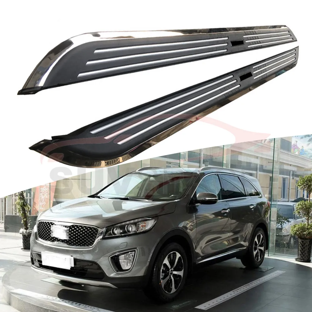 Боковой Шаг подходит для Kia Sorento- Беговая доска nerf бар 2 шт. левый и правый алюминиевый боковой шаг боковая педаль лестницы