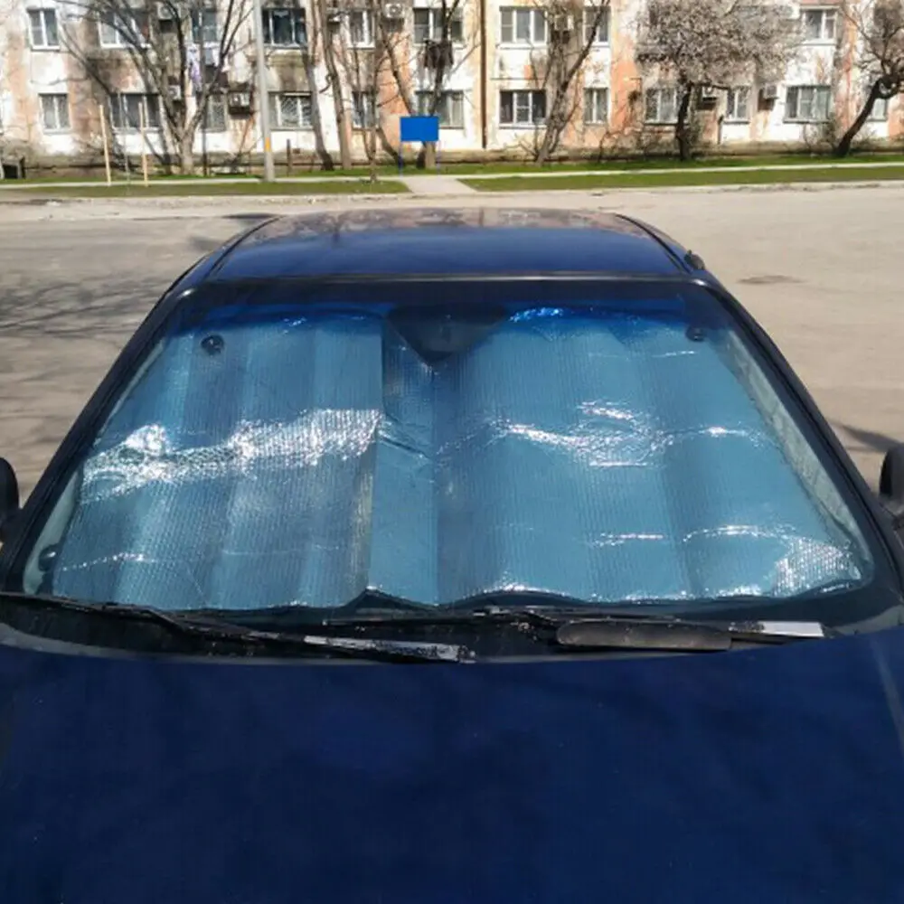 Крутая 130*60 см Автомобильная защитная пленка на лобовое стекло Windows солнцезащитный козырек алюминиевая пленка