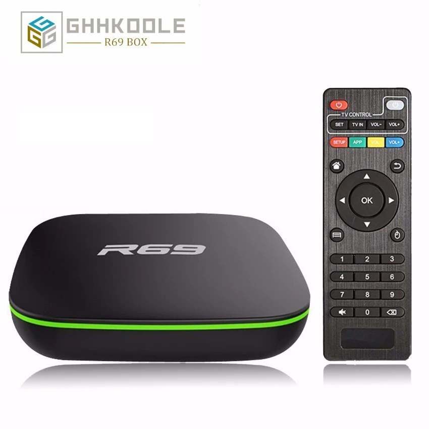R69 2 Гб 16 Гб Allwinner H3 Android 7,1 Smart tv Box четырехъядерный 2,4G Wifi телеприставка 1080P HD 1 ГБ 8 ГБ 3D медиаплеер PK X96