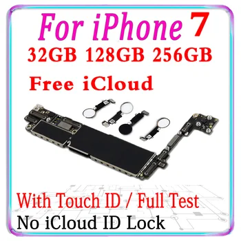

Original Unlocked Motherboard For iPhone 7 Motherboard With/Whthout Touch ID,Good tested For iPhone7 with IOS System Logic Board