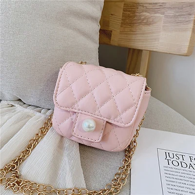 Pink Детская Роскошная новая многофункциональная детская модная сумка на плечо сумка для девочек-подростков сумка мессенджер на цепочке Сумки на одно плечо - Цвет: Pink