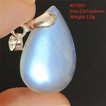 

Natural Moonstone Blue Light Necklace Pendant Water Drop Round Donut Women Men 925 Silver Crystal Fashion stone AAAAA