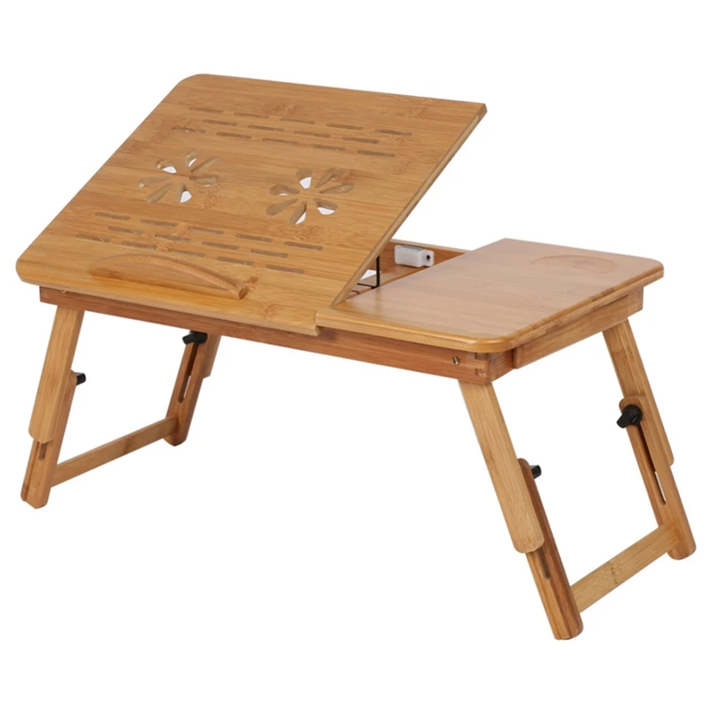 Стиль, портативный стол для ноутбука, кровать, складной стол для чтения книг, поднос для завтрака с охлаждающими отверстиями, маленький ящик