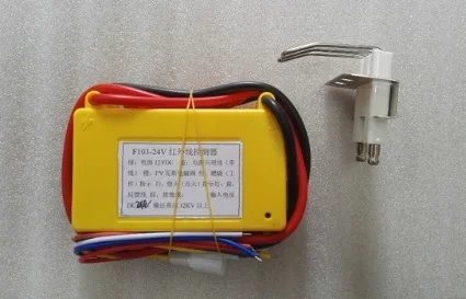 24VDC gas ignition control box with spark plug yellow color automatic igniter unit for burner and oven |