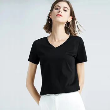 

V-Neck Short Sleeve Summer Floral mama bear t Shirt Gray Casual Female Tee Ladies Black