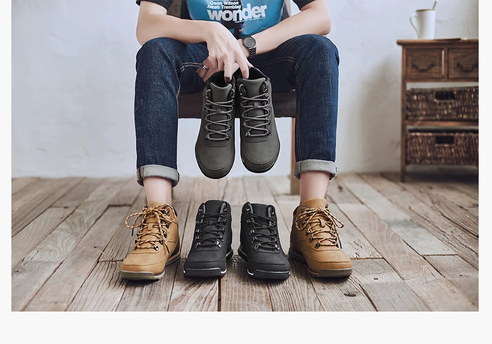 Мужские классические ботинки; Camel; удобные кожаные ботильоны; botas hombre; модная обувь; мужские повседневные сапоги; мужские мотоциклетные ботинки на металлической шнуровке