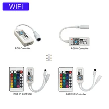 DC5-28V Мини wifi Bluetooth RGB/RGBW Led контроллер Диммер Amazon Alexa Google домашний телефон для полосы светильник
