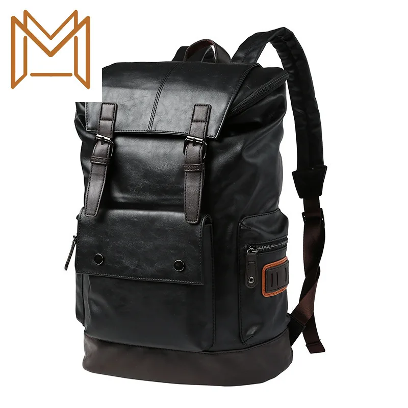 

2019 Both Shoulders Package Man Pu Travelling Bag Leisure Time Student Bag System Gift Backpack