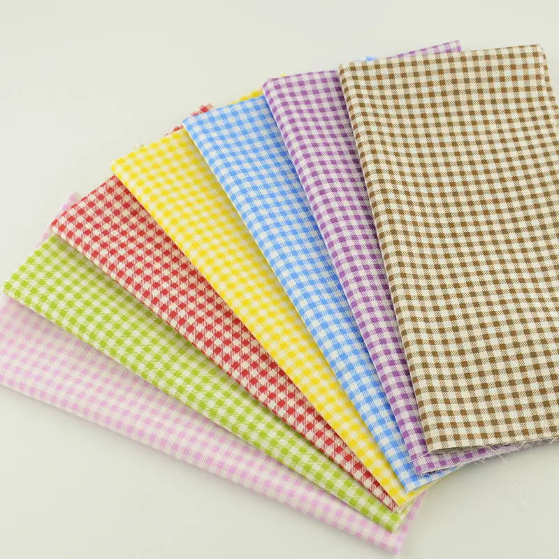 Booksew Telas Tecidos De Patchwork 7 шт./лот красивый цветной клетчатый хлопковый простой