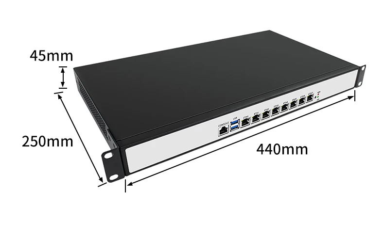 Intel Core i3-6100 H170 4GB 64GB 8LAN 2USB 1COM Firewall Pfsense Mini PC - 1U Rack Type Minicomputer Softing Description Image.This Product Can Be Found With The Tag Names Barebone Mini PC, Computer Office