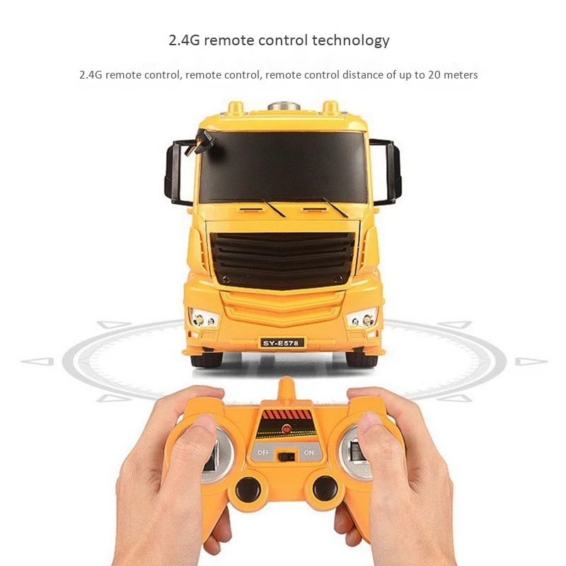 2,4G RC самосвал симулятор инженерный грузовик супер мощность RC самосвал Модель Детские пляжные игрушки для мальчиков подарки на день рождения