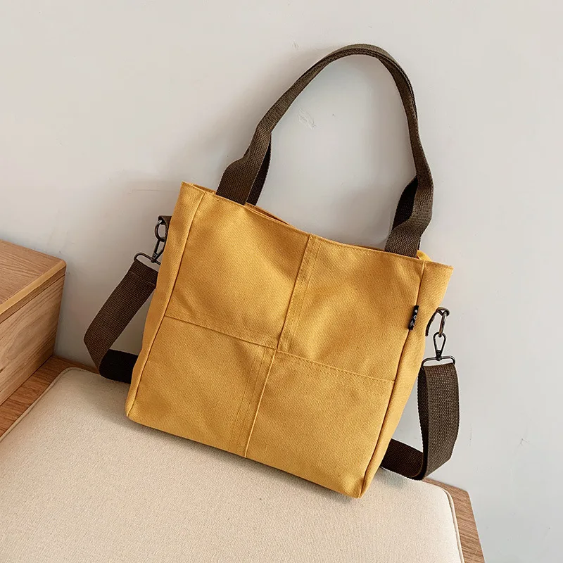 

2019 New Style Large Capacity Canvas Crossbody Bag Handbag Simple Versatile Tote Bag Versatile WOMEN'S Bag Bag