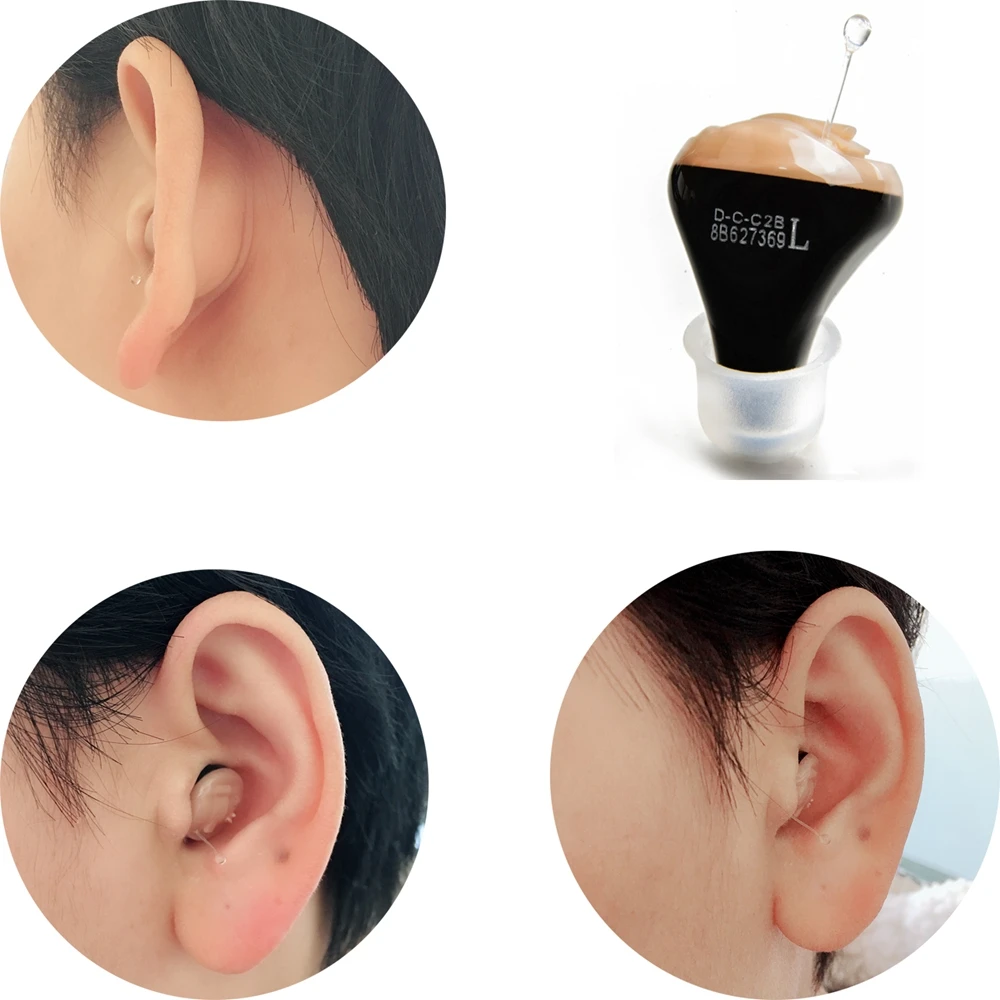  LW-F01 Hearing Aid Noise Cancelling CIC Adjustable Volume Control Small Sound Amplifier Senior Mini